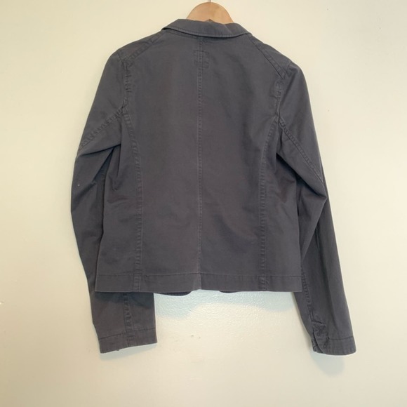 Gap Grey Washed Twill One Button Blazer Jacket Women's Size  6 - Picture 5 of 7